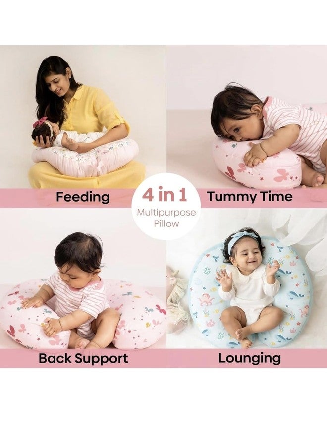 richtots Premium Cotton Newborn Nursing Feeding Pillow, Breastfeeding Pillows with Removable Cover, Infant Support for Baby & Mom Cradle 0-24 Months (Random) - Image 5
