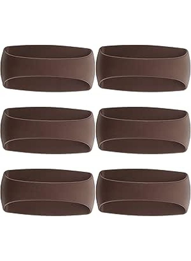 6Pcs Brown Adhesive Sliding Door Pull Handles No Drill Stick On Cabinet Hardware - Image 1
