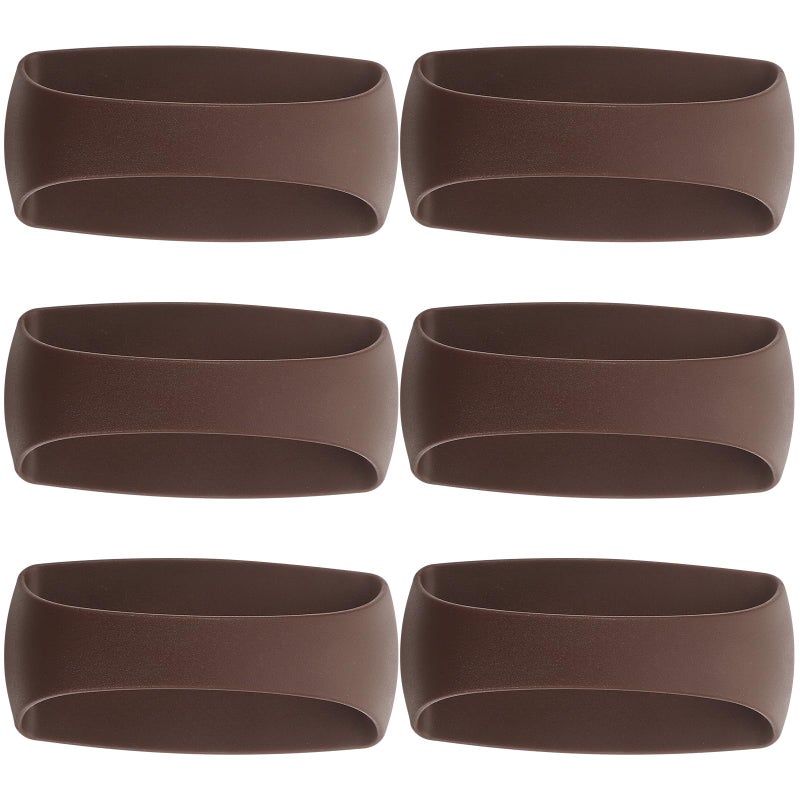 6Pcs Brown Adhesive Sliding Door Pull Handles No Drill Stick On Cabinet Hardware - Image 2