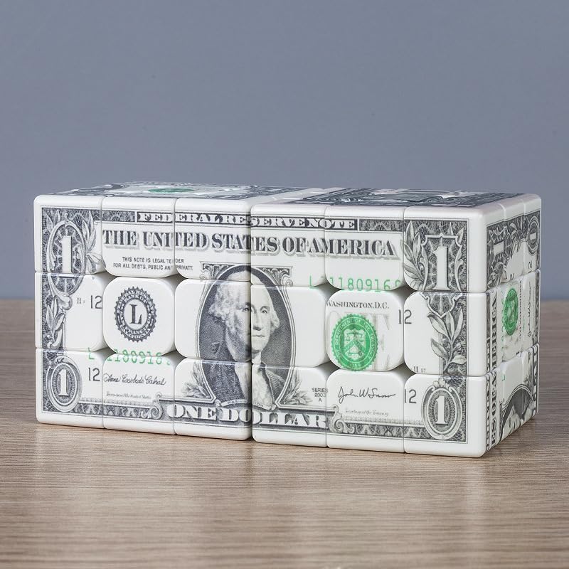 Cuberspeed Dollar Cube 3x3 Magic Cube US Dollar Bill Speed Cube Puzzle Toy - Image 3