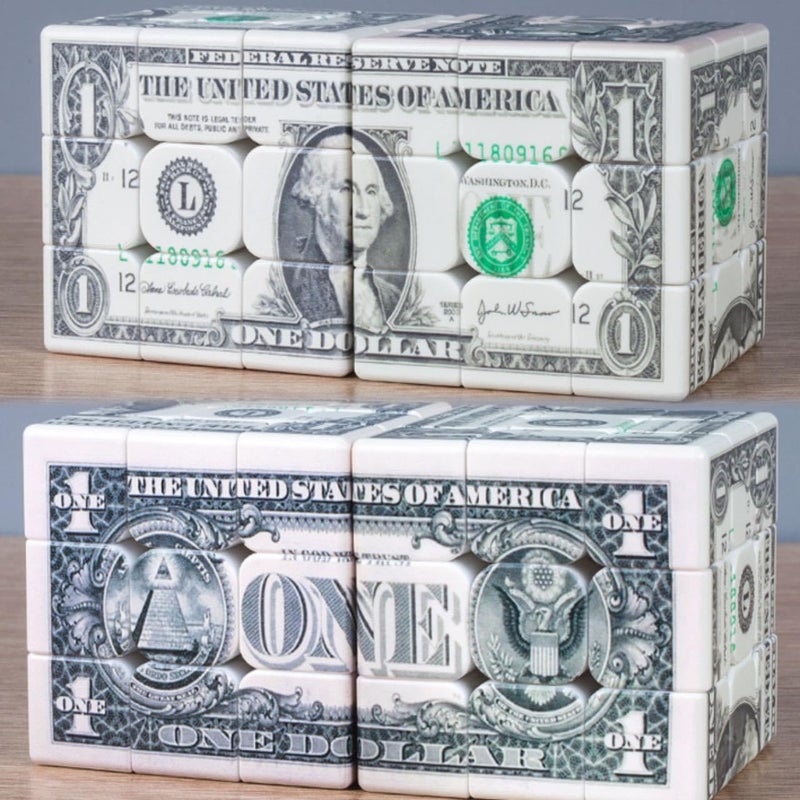 Cuberspeed Dollar Cube 3x3 Magic Cube US Dollar Bill Speed Cube Puzzle Toy - Image 4