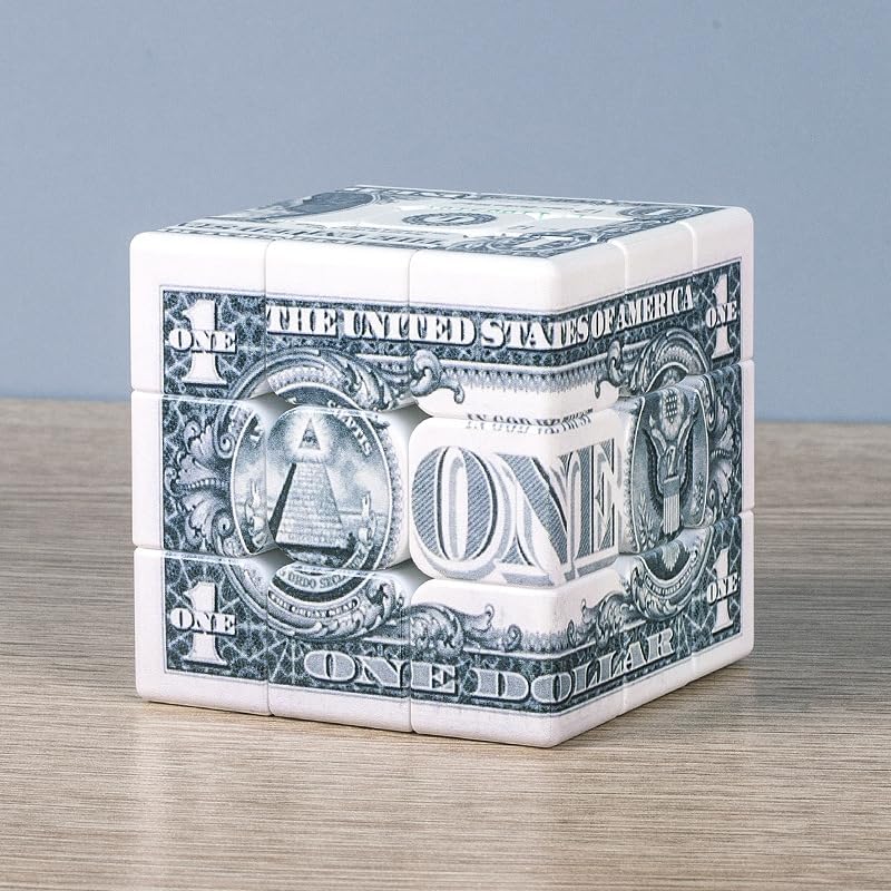 Cuberspeed Dollar Cube 3x3 Magic Cube US Dollar Bill Speed Cube Puzzle Toy - Image 2