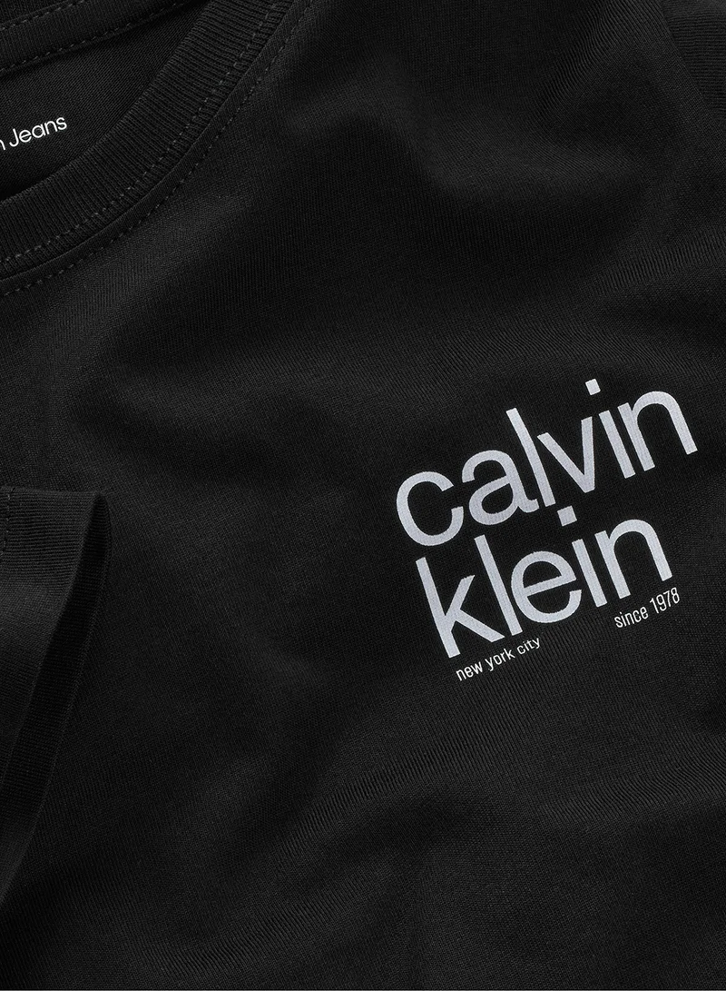 Calvin Klein Jeans Kids Graphic Crew Neck T-Shirt
