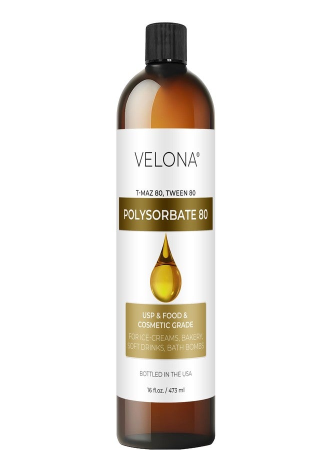 velona Polysorbate 80 by Velona - 16 Fl Oz | Solubilizer, Food & Cosmetic Grade | All Natural for Cooking, Skin Care and Bath Bombs, Sprays, Foam Maker | Use Today - Enjoy Results - Image 1