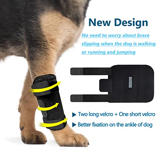 JOCUND Dog Front Leg Brace, Pair of Dog Leg Brace with Metal Strips, Canine Front Leg Hock Wrap Sleeve for Carpal Support, Protects Wounds Brace Heals and Prevents Injuries and Sprains (S/M) - Image 5