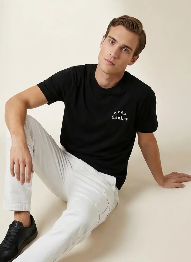 نوبيرو Nobero Regular Fit Printed T-shirt for Men