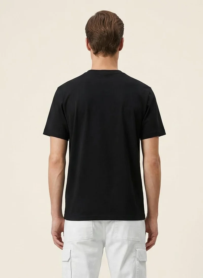 NOBERO Black Nobero Regular Fit Printed T-shirt for Men for Men | Best Price UAE