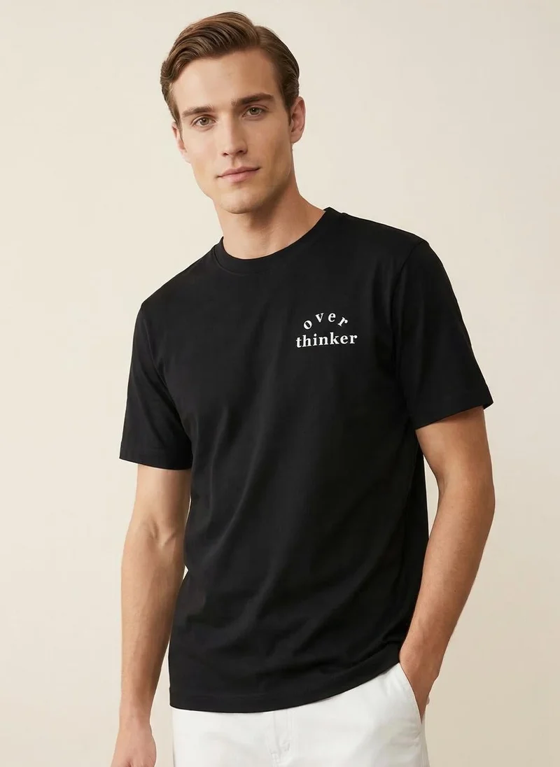 نوبيرو Nobero Regular Fit Printed T-shirt for Men