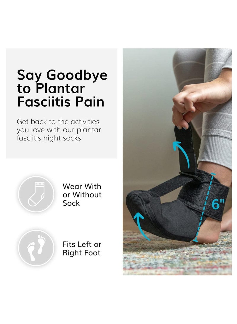 Sweet seven Plantar Fasciitis Night Splint Sock, Supportive Foot Brace for Pain Relief, Stretching Boot for Sleep and Recovery, Suitable for Right or Left Foot, Achilles Tendonitis and Heel Pain L - Image 4