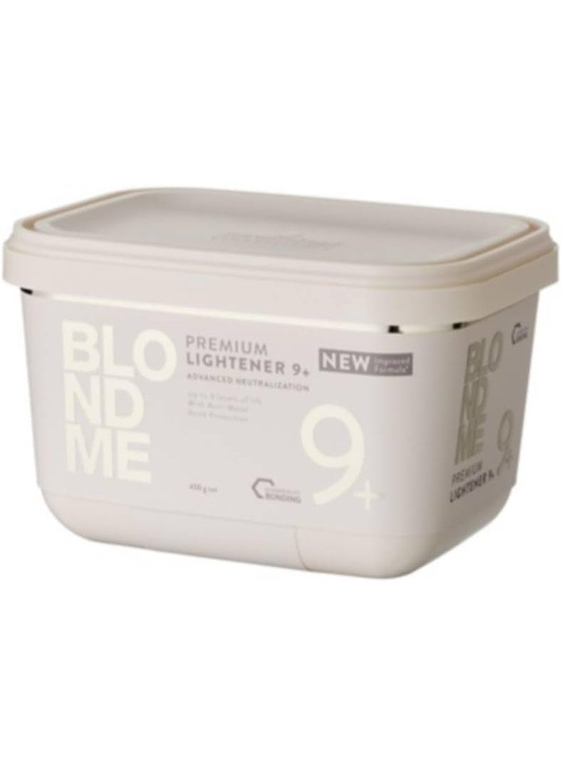 شوارزكوف بروفيشيونال شوارزكوف BLONDME بودرة سحب لون احترافية Premium Lightener 9+ 450 جم | بودرة تفتيح زرقاء خالية من الغبار مع تقنية حماية الروابط | تفتيح حتى 9 درجات - Image 1