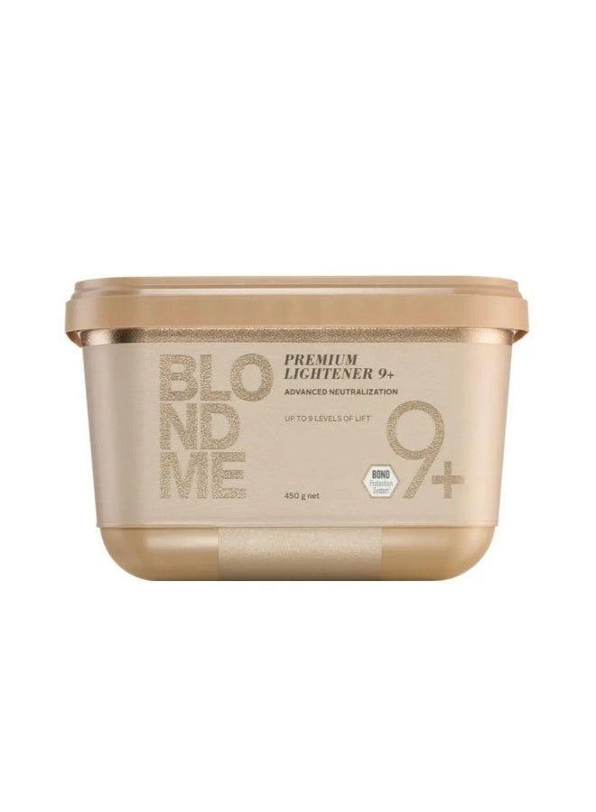 شوارزكوف بروفيشيونال شوارزكوف BLONDME بودرة سحب لون احترافية Premium Lightener 9+ 450 جم | بودرة تفتيح زرقاء خالية من الغبار مع تقنية حماية الروابط | تفتيح حتى 9 درجات - Image 2