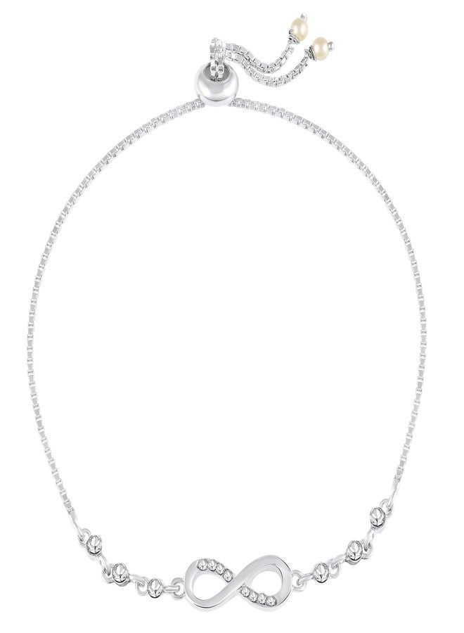 Mahi Lovely Gifting Jewelery Infinity Shape Adjustable Bracelet for Women & Girls (BR1101058R) - Image 4