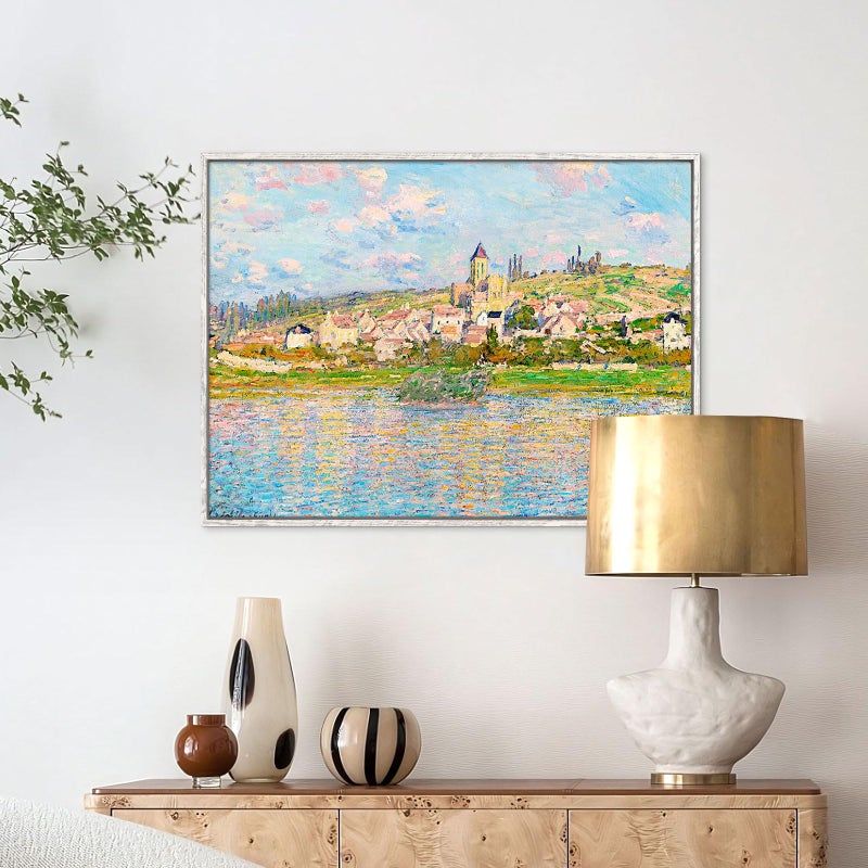 FOLKOR 0.9  Deep Frame for 8x10 Canvas Paintings  2 Pack Farmhouse Floating Frame for Artists Designers Landscape Portrait Oil Paintings Artwork  Rustic Home Office Wall Decor (Distressed White) - Image 3