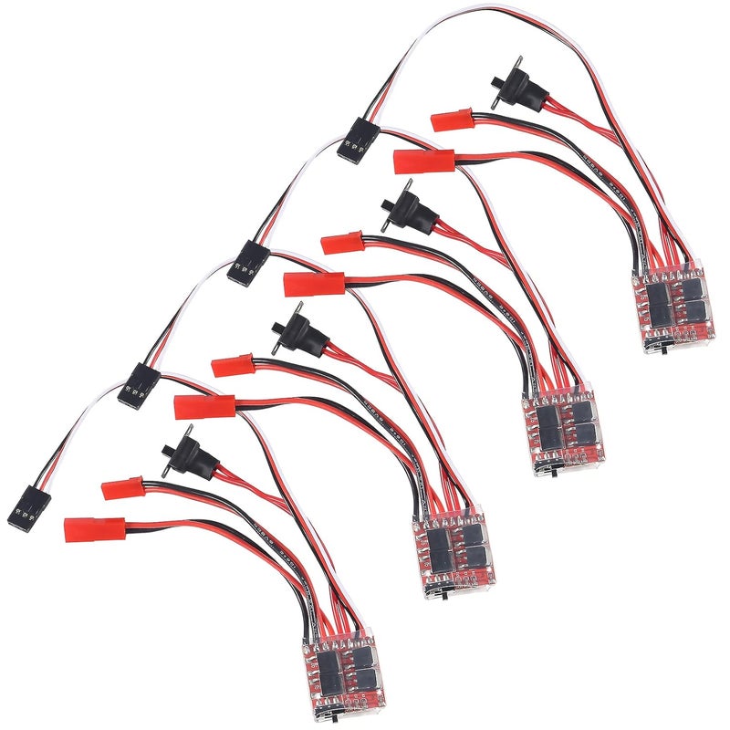 UMLIFE 4 PCS Mini RC 20A Brushed ESC Motor Speed RC ESC 2KHz Forward Reverse Brush Brake RC 2S for Controller Boat RC Car Tank - Image 1