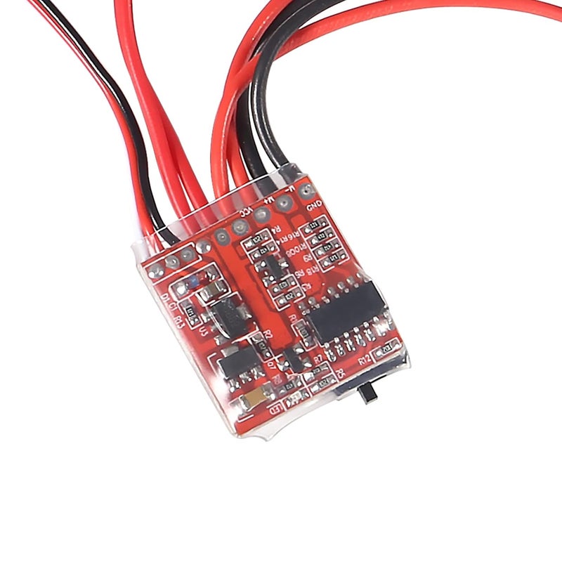 UMLIFE 4 PCS Mini RC 20A Brushed ESC Motor Speed RC ESC 2KHz Forward Reverse Brush Brake RC 2S for Controller Boat RC Car Tank - Image 5