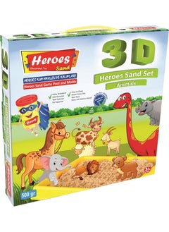 3D Molded Forest Animals Kinetic Sand Set 500 gr KUM-034