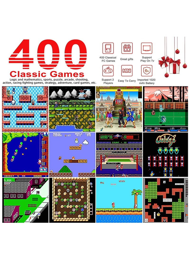 W OUTWIT Retro Handheld Game Console, Portable Video Game Console for Children with 400 Classical FC Games 3.0-Inch Screen 1020mAh Rechargeable Battery... - Image 2