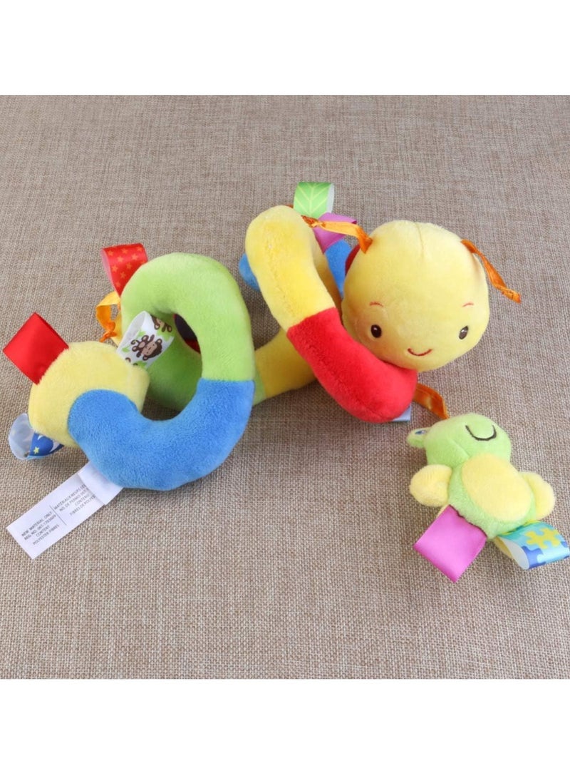 Car seat and stroller spiral toy - a suspended soft sensory toy suitable for children aged 0 to 12 months, suitable for boys and girls, used for car seats, beds, and strollers, with ringtones and music  - Image 3