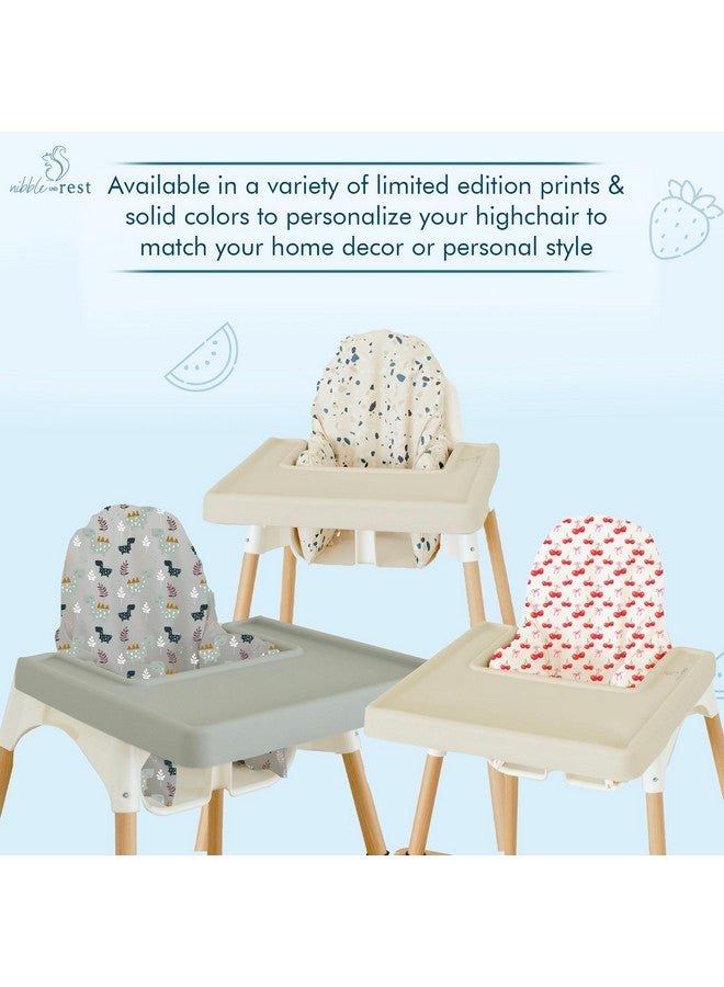 Nibble and Rest Highchair Cushion Cover for Inflatable Cushion, Compatible for IKEA Antilop Highchair,Accessories Stain-Proof and Wipeable Cover (Cushion NOT Included)(Cherries & Ribbons) - Image 5