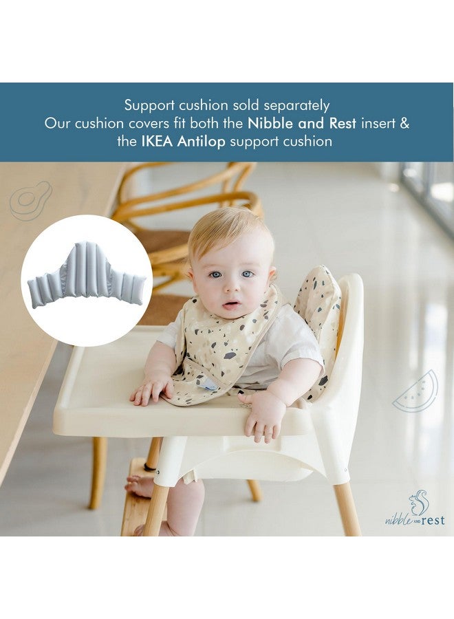 Nibble and Rest Highchair Cushion Cover for Inflatable Cushion, Compatible for IKEA Antilop Highchair,Accessories Stain-Proof and Wipeable Cover (Cushion NOT Included)(Cherries & Ribbons) - Image 4