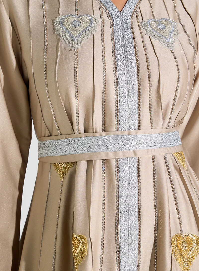 hayas closet Embellished Maxi Dress