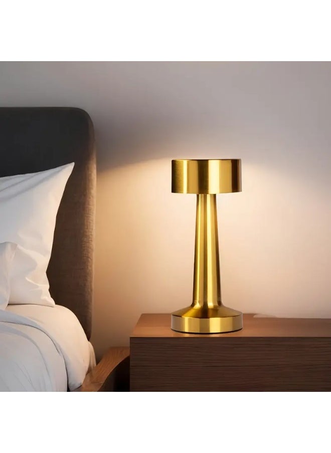 Generic - LED Touch Gold Table Light Perfect Bedside Table - Coffee Table Lamp - Dining Table LED Lamp - PC Table Lamp 21x9x9 cm - Image 1