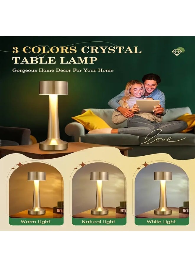 Generic - LED Touch Gold Table Light Perfect Bedside Table - Coffee Table Lamp - Dining Table LED Lamp - PC Table Lamp 21x9x9 cm - Image 1