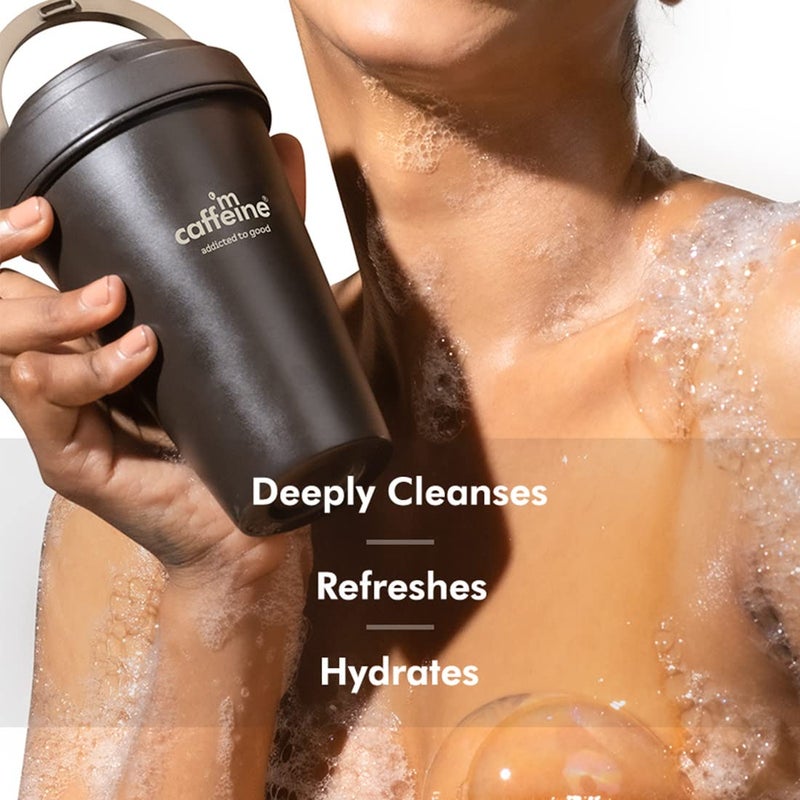 MCaffeine mCaffeine Coffee Body Exfoliation Kit with Body Scrub Body Wash  Bath Glove  Exfoliates Deeply Cleanses Polishes  Removes Tan  Skin Care Combo for All Skin Types  - Image 3