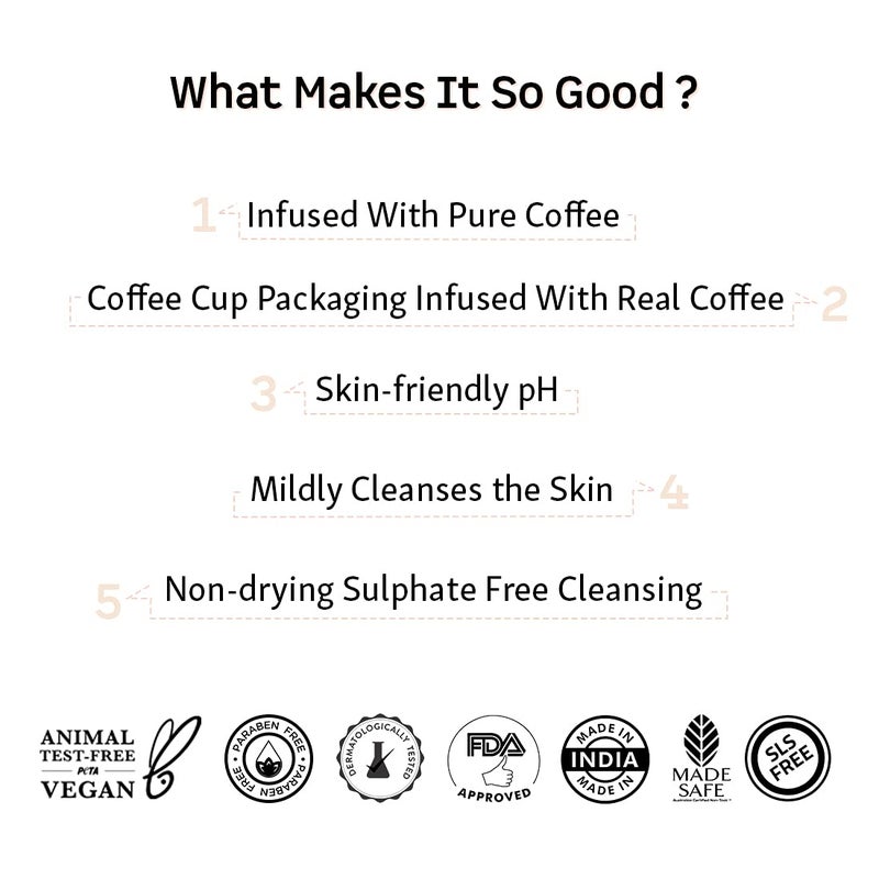 MCaffeine mCaffeine Coffee Body Exfoliation Kit with Body Scrub Body Wash  Bath Glove  Exfoliates Deeply Cleanses Polishes  Removes Tan  Skin Care Combo for All Skin Types  - Image 5