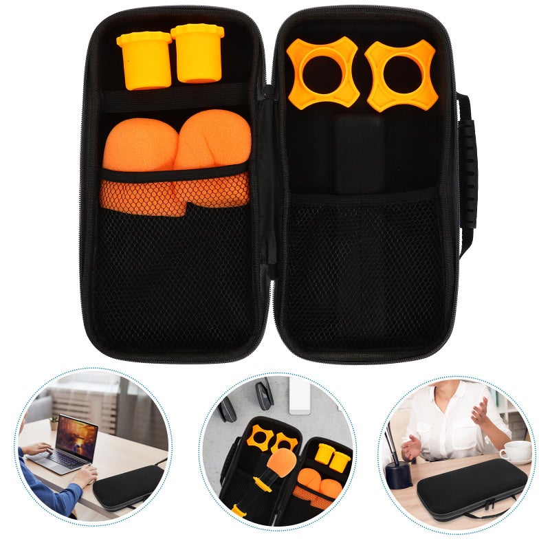 Portable Microphone Carrying Bag With Non Slip Foam Set And Accessories Black - Image 4