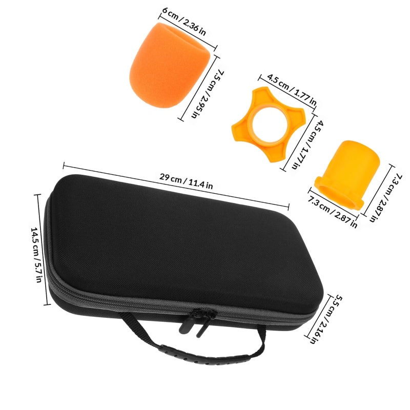 Portable Microphone Carrying Bag With Non Slip Foam Set And Accessories Black - Image 3