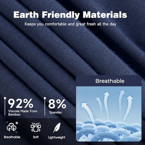 BAMBOO COOL سروال داخلي مريح للغاية للرجال من BAMBOO COOL، يمتص الرطوبة وقابل للتنفس، بدون انزلاق، مع فتحة، عبوة متعددة - Image 5