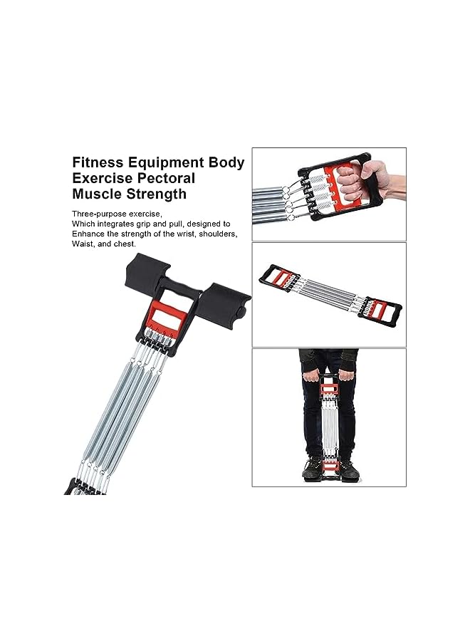 S-TOP 5 Spring Chest Expander Spring Arm Muscle Expander 3 in 1 Fitness Equipment for Home Gym - Image 2