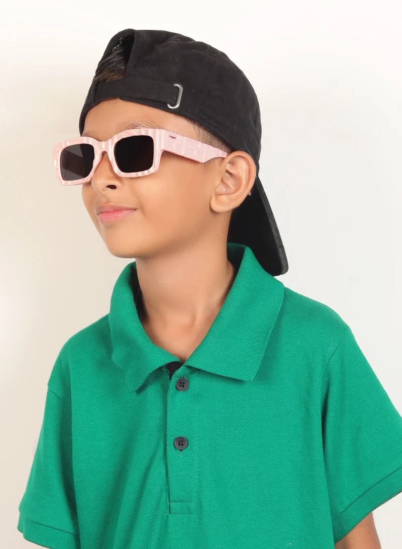 Woggles Stylish Pink kids Rectangle Kids Sunglasses