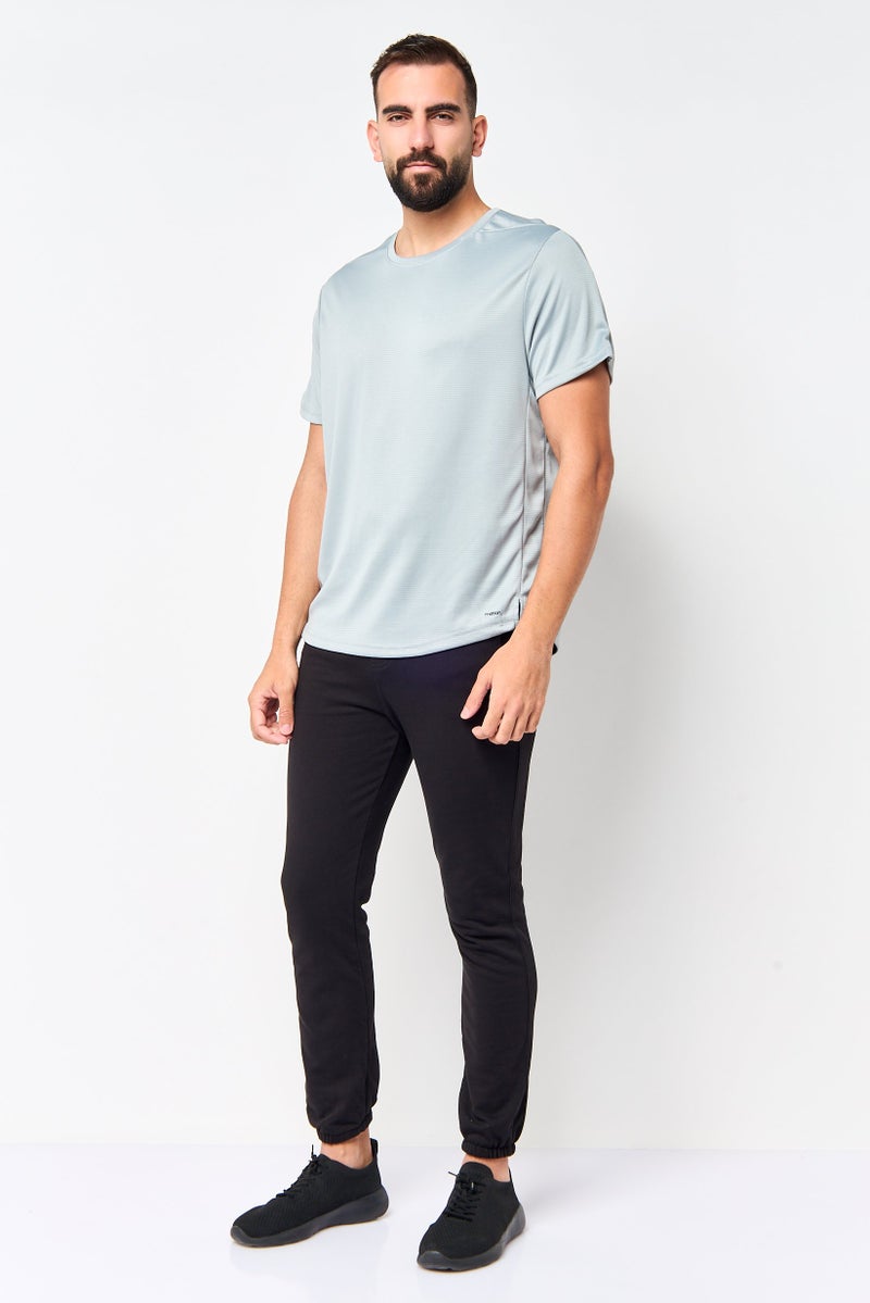MOTION Men Sportswear Fit Short Sleeve Training Core T-Shirt, Grey - Image 2