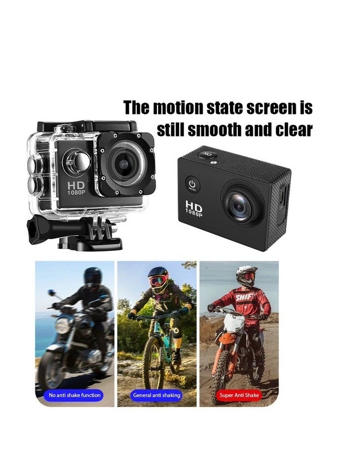 جارسينت كاميرا اكشن 4K، HD 1080P واي فاي، حركة رياضية دي في مقاومة للماء حتى عمق 30 متر تحت الماء، كاميرا عدسة بزاوية واسعة 140 درجة مع مجموعات ملحقات تركيب للانشطة الخارجية. - Image 5