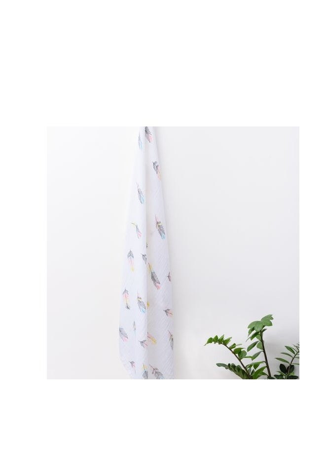 Anvi Baby Anvi Baby Organic Cotton Muslin Swaddle New Feathers  - Image 4