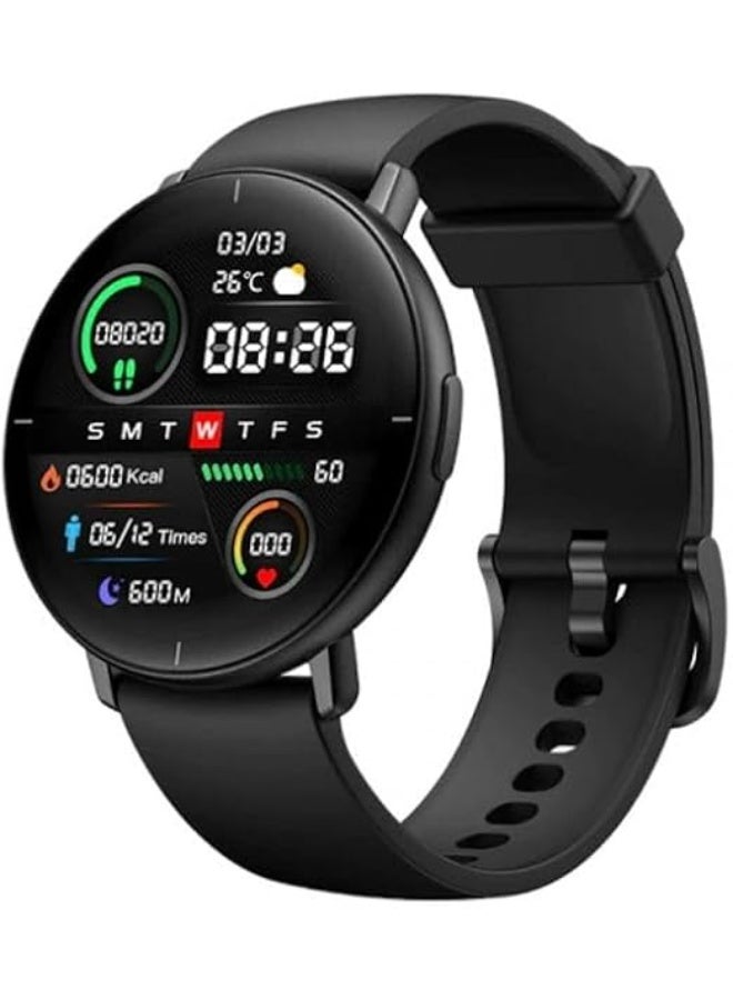 Mibro Lite 1.3" Lite Smartwatch, AMOLED Display with 2.5D Curved Glass Glossy, 15 Sports Modes, Health Rate Monitor, IP68 Waterproof, 10 Day Battery Life, Customized Watch Faces, Black | XPAW004