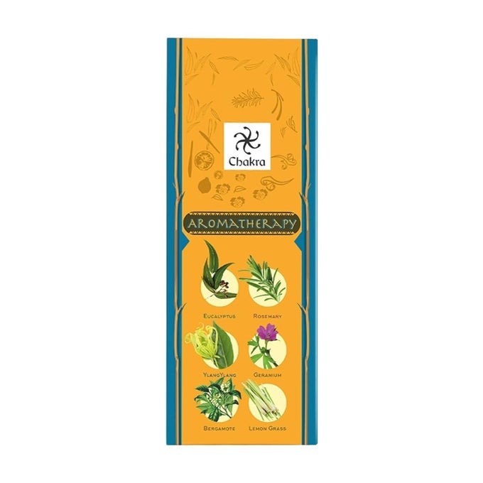 Aromatherapy Incense Gift Pack 120 Natural Sticks 6 Boxes Relaxing Stress Relief Meditation Refreshing Sensuality Energising Scents Eucalyptus Geranium More