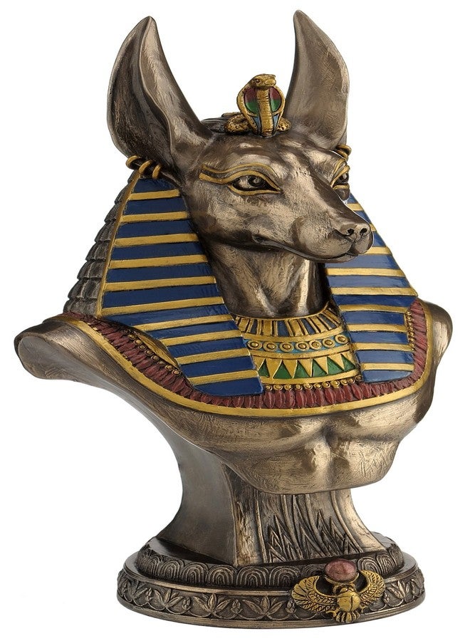 Veronese Design Veronese Ancient Egyptian Jackal God Anubis Bronze Finished Bust Statue - Image 1
