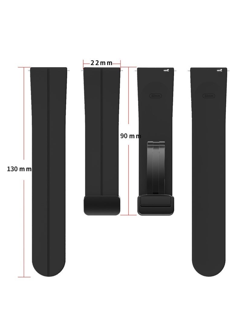 Nova future Huawei Watch 4 Replacement Band 22mm Replacement Wrist Watch Strap Band Compatible With Huawei Watch 4/Watch GT3 46mm/GT4 46mm/Soft Silicone Watch Band With Magnetic Buckle Sport Watch Strap - Image 5