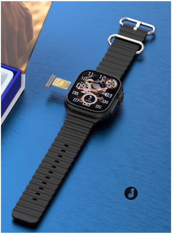 JAJEEK "TU94 5G Android Smart Watch – Sleek Design with SIM Slot, Dual Straps, and Multi-App Support for Men & Women (Black)" - Image 3