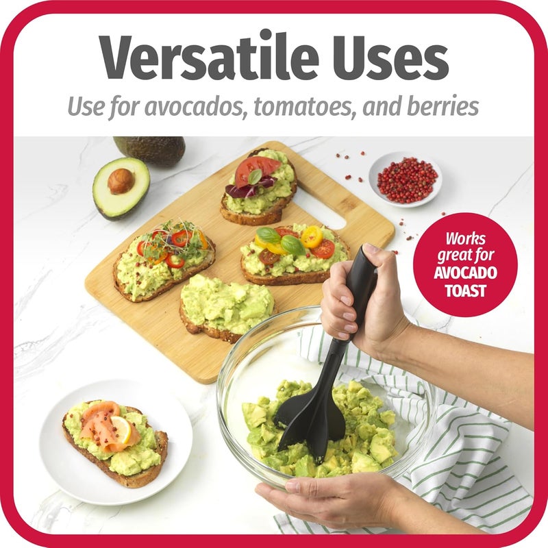 GoodCook Heat-Resistant Nylon Ground Meat Choppers with 5-Blade Heads, Ground Beef and Turkey Mixers and Choppers, Set of 2, Black - Image 3