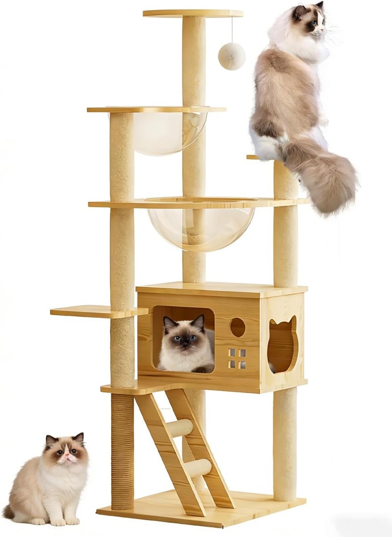 Sharpdo Cat Climbing Frame Cat Tree Toys (Wooden-1) - Image 1