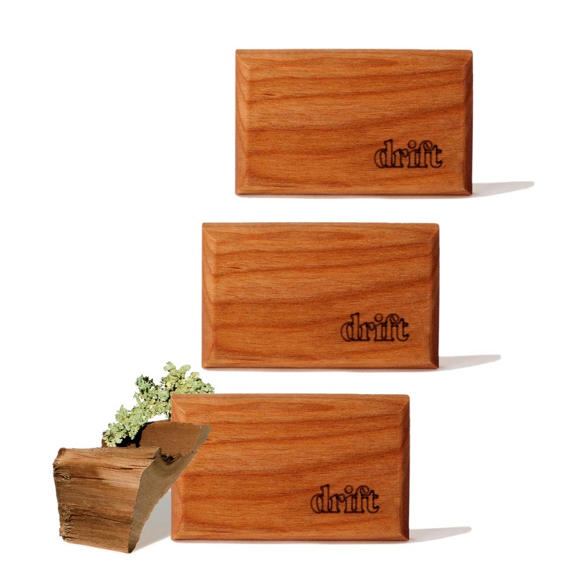 معطر هواء سيارة درفت برائحة الخشب مزيل الروائح الكريهة عطر يدوم طويلاً رائحة تيك عبوة من 3 قطع لا تشمل المشبك