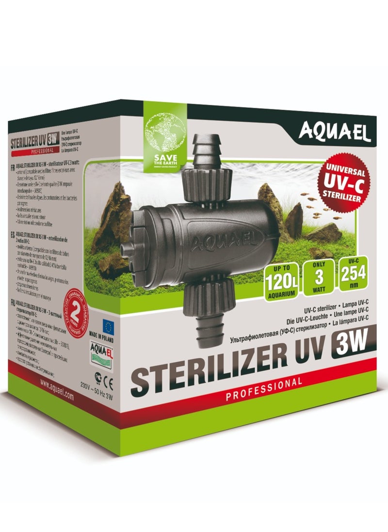 AQUARIUM - Aquael UV-C Sterilizer [UV Lamp:3w] Upto 120L Aquarium - Image 1