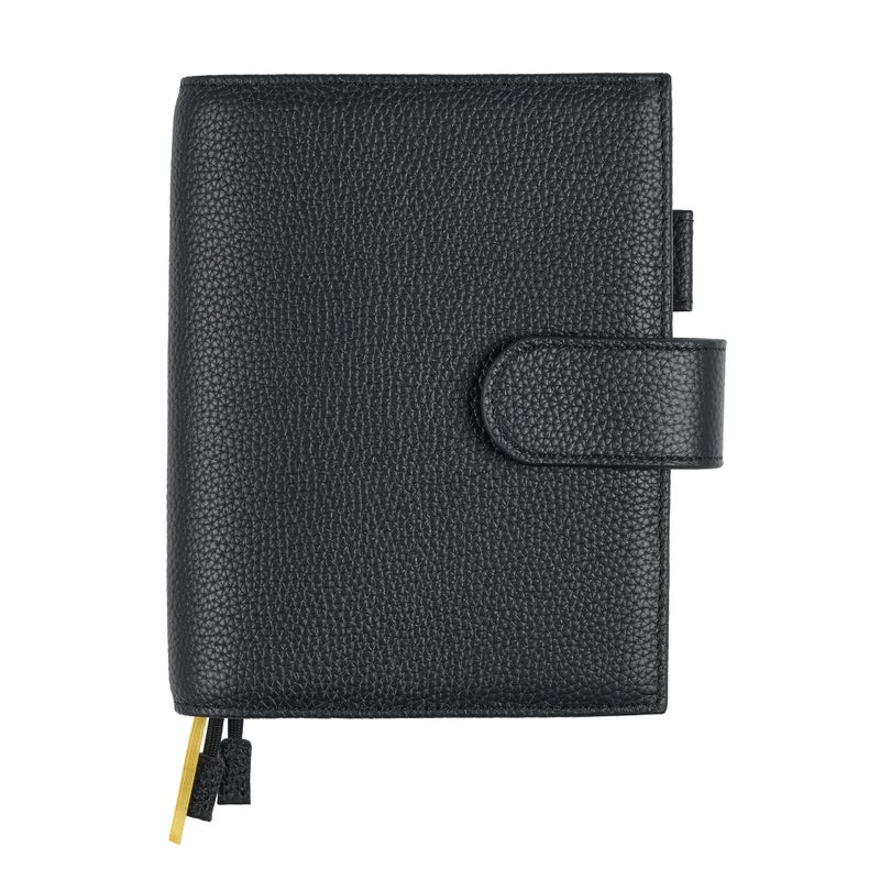 Ox Knight Genuine Leather Cover for A6 Notebooks Fits Hobonichi Techo OriginalMidori MD Planners Leuchtturm1917 and Stalogy with Pen Loop Card Slots Side Pockets Back Pocket and Bookmarks Black - Image 2