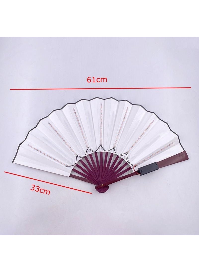 3V 13 Inch Glow Folding Hand Fan LED Decorative Fan LED Fan Photography Props Rave Luminous Fans Birthday Gift Glow Party Supplies Pink - pzsku/Z5D766A50ACE2B1DEC3E0Z/45/_/1725794715/17dc7f4b-30a4-4008-a58e-d370f3841cc1