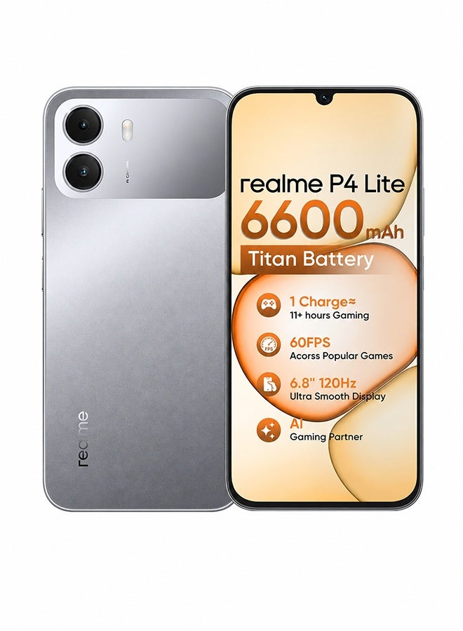 realme P4 lite 4G Dual SIM Titan Grey 4GB RAM 128GB - International Version - Image 1