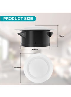 Vent Cover, Round ABS Adjustable Soffit Vent, Round Ceiling Diffuser for Living Room, Closet, Bathroom, Kitchen, Garage Ventilation Use 2Pcs, 205 * 70 * 144mm - pzsku/Z5D76787942560675548CZ/45/_/1735428451/47c0ac80-9d6e-4e91-a438-8fc66b7e549e